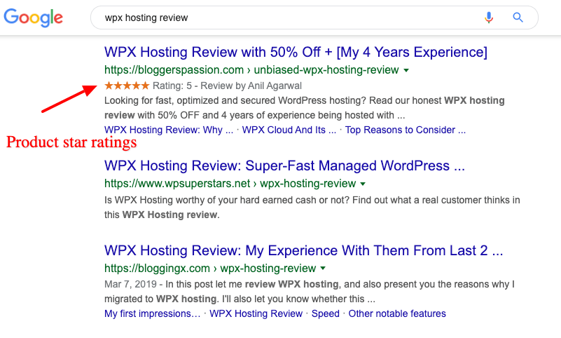 star ratings wpx