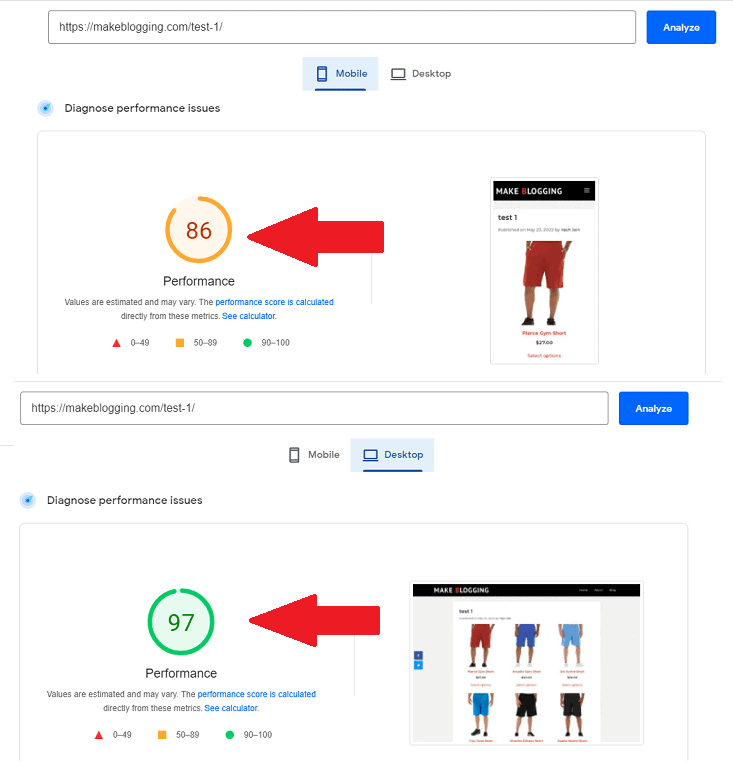 google pagespeed test 2 results - situation after w3 total cache plugin