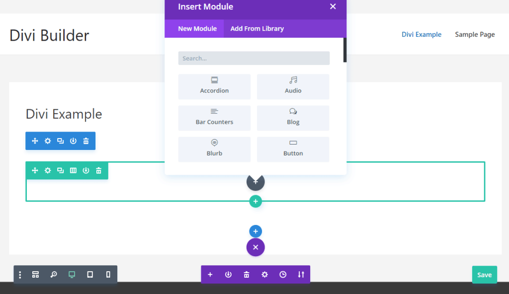 divi interface