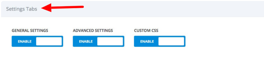 divi settings tab restrictions