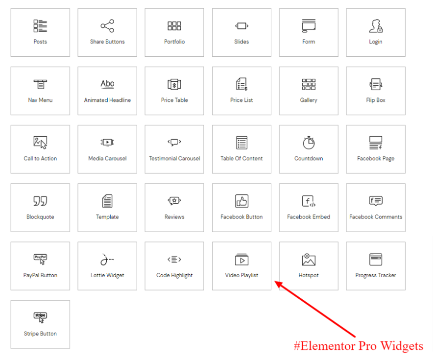 elementor pro widgets