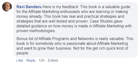 Ravi Bandaru FB Testimonial