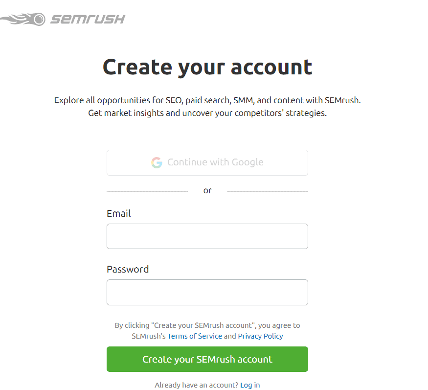 create account