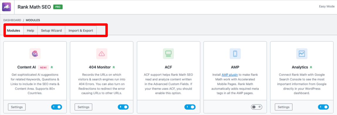 interface of rank math