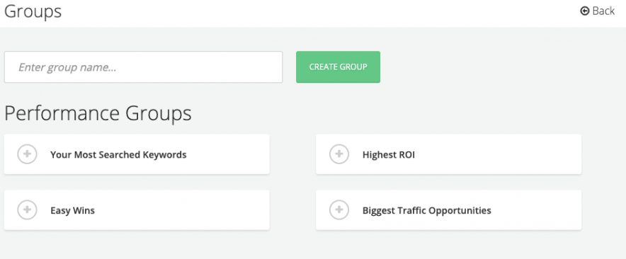  SpyFu Rank Tracking groups