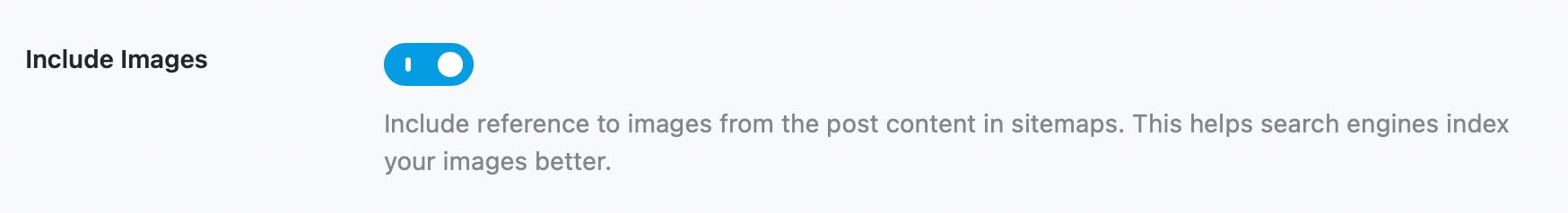 Include Images Option In Sitemap