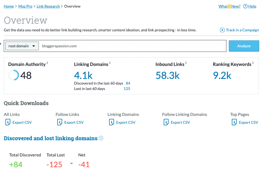 moz links