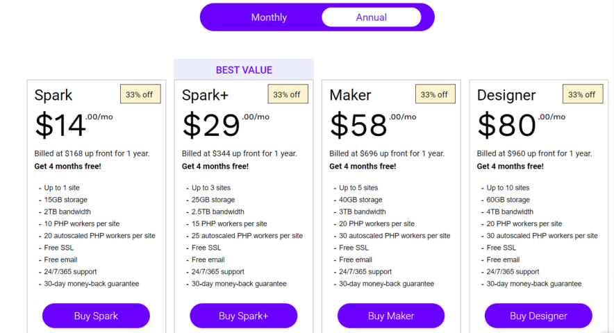 nexcess managed wordpress hosting plans