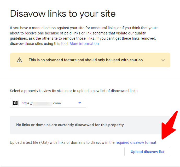 disavow google