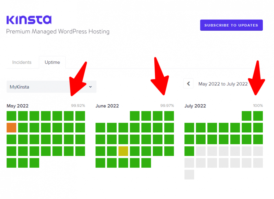 kinsta uptime