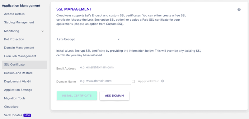 cloudways free ssl