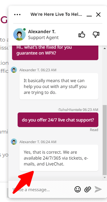 wpx chat support