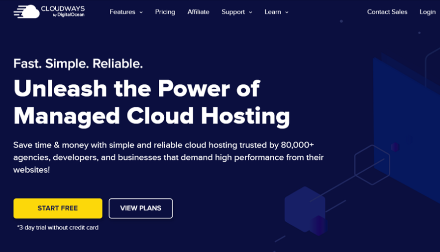 cloudways homepage