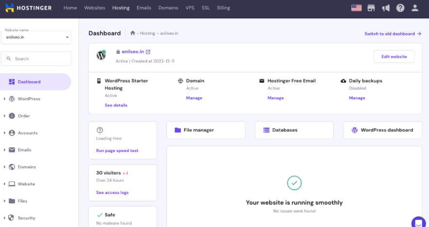 hosting control panel