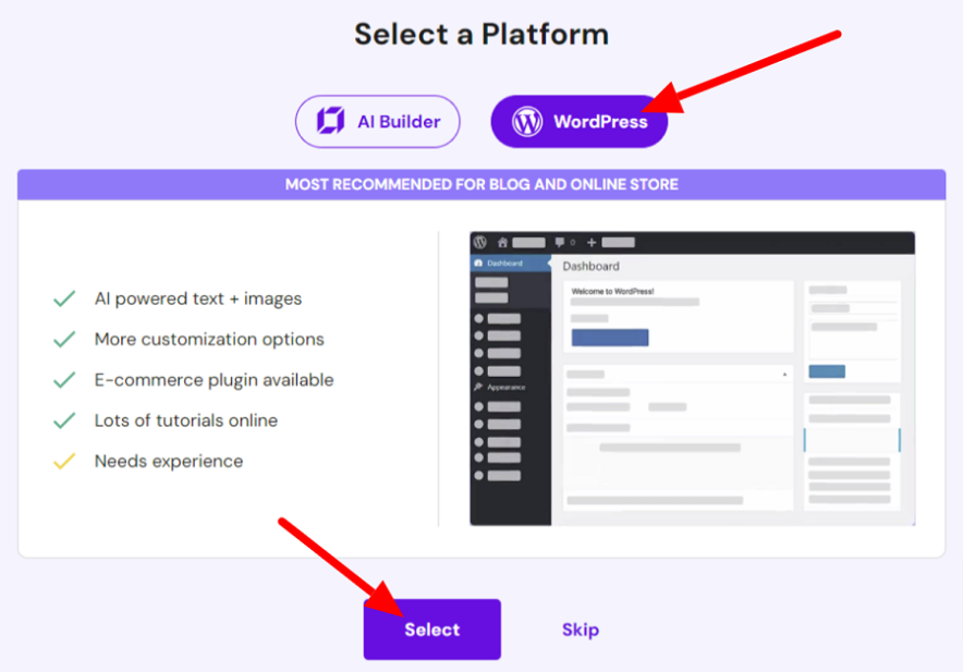 installing wordpress blogging platform