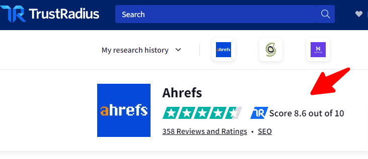 ahrefs trustradius