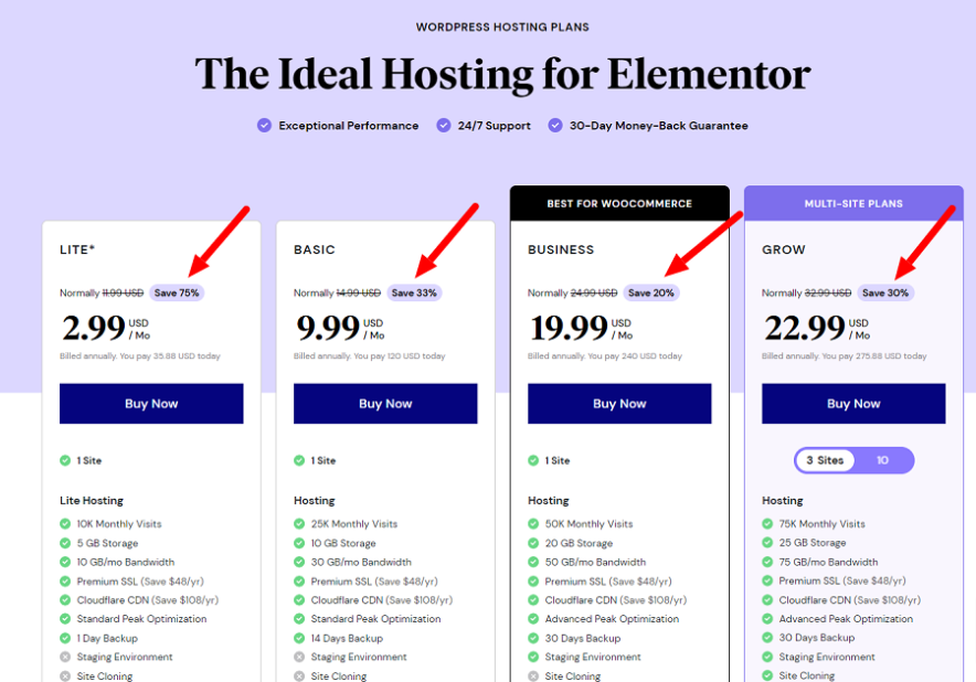 elementor cloud hosting