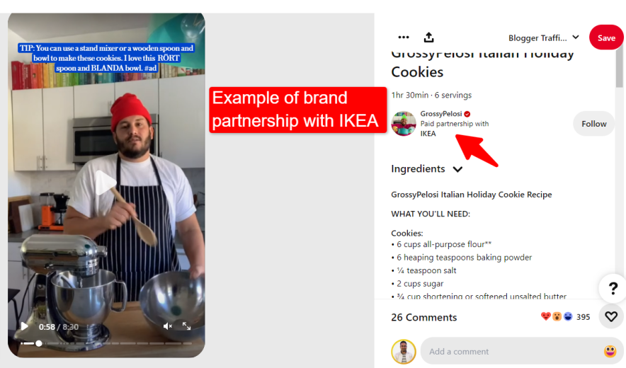 brand partnership pinterest