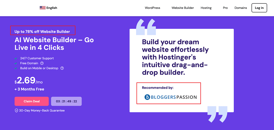 hostinger website builder