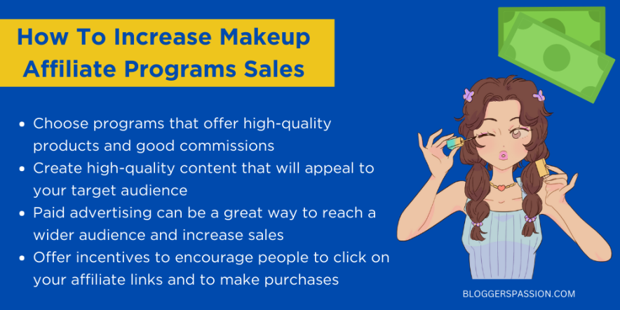 increase makeup affiliate sales