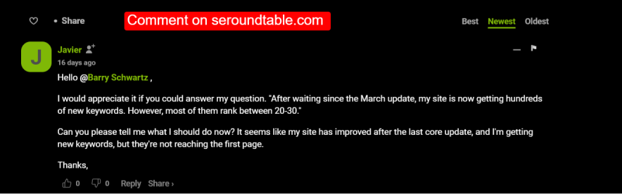 a guy tell that his site is now improving after the march 2024 google core update