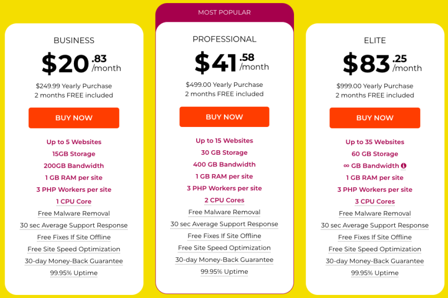 wpx hosting plan pricing