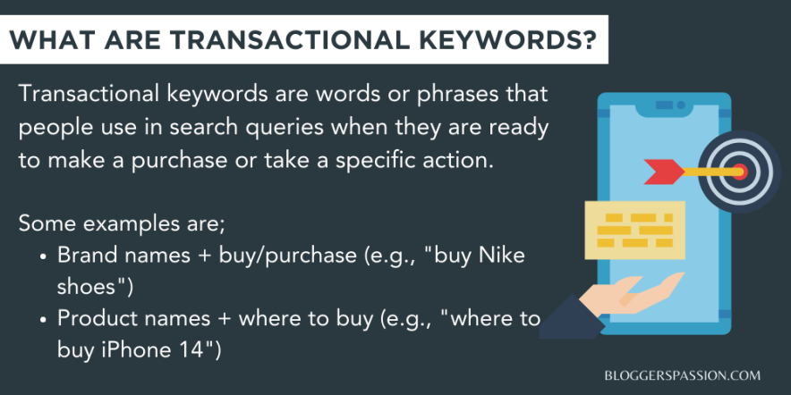 what are transactional keywords