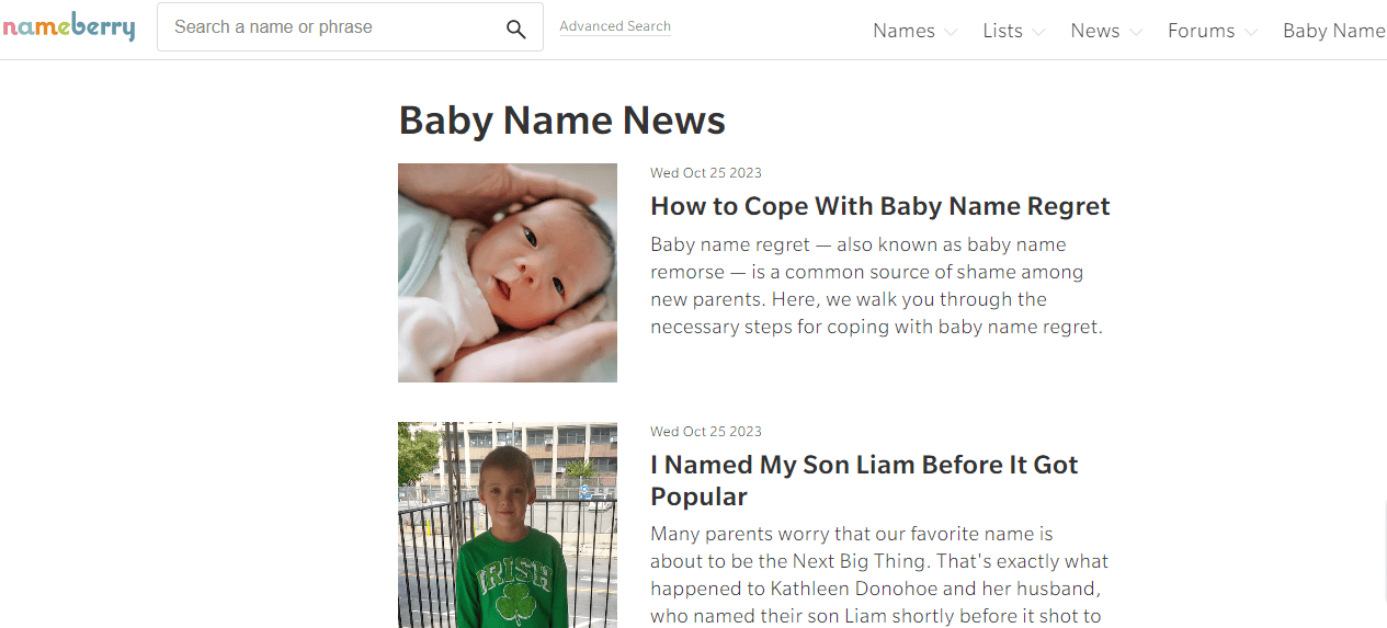 Nameberry - Best Parenting Blog