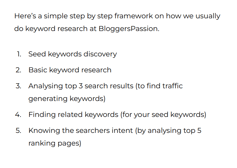 keyword framework