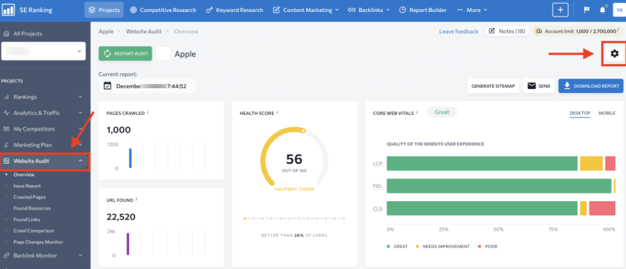 se ranking audit