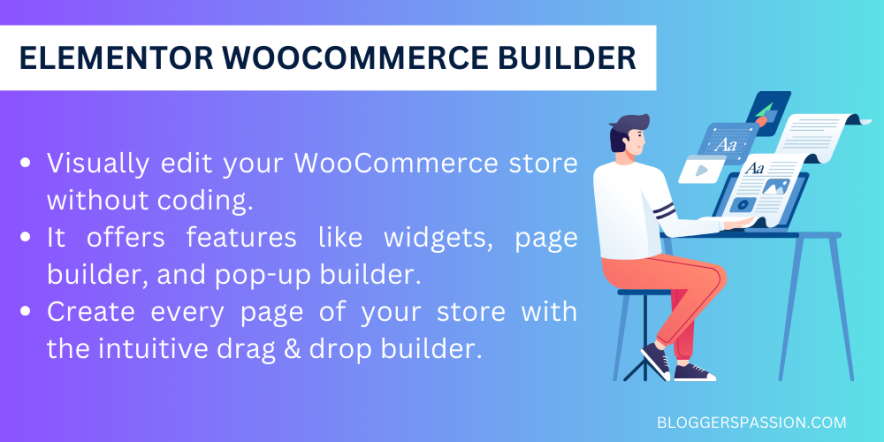 elementor woocommerce builder uses