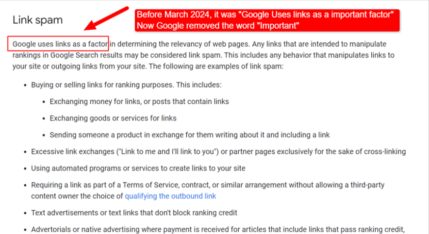 google new link spam policies 2024