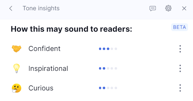 grammarly tone insights