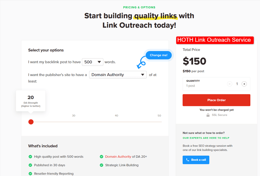 hoth link building package