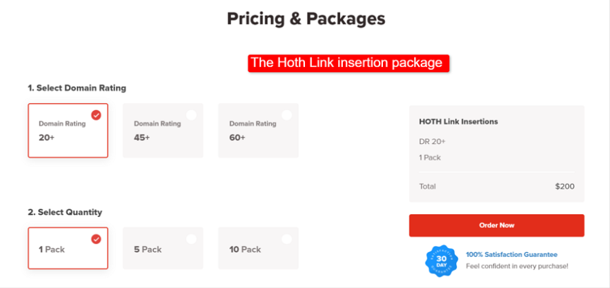 hoth link insertion package