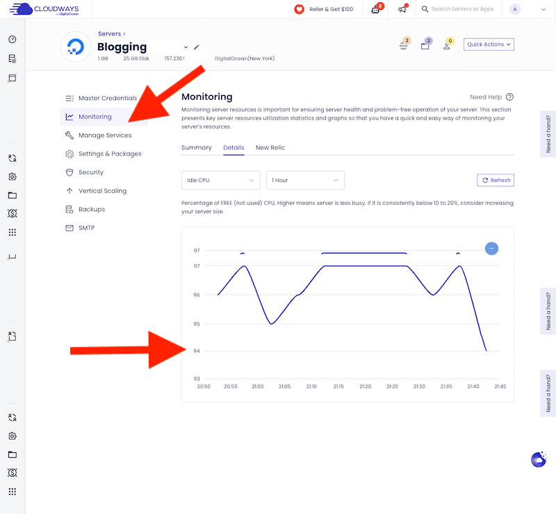 cloudways server load test