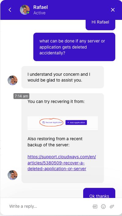 cloudways support live chat