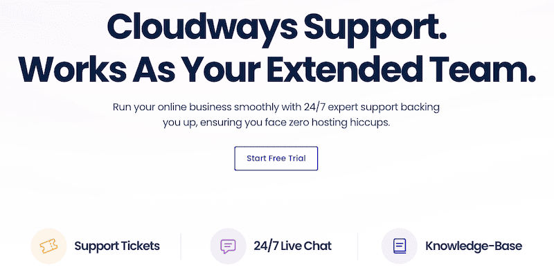 cloudways support page