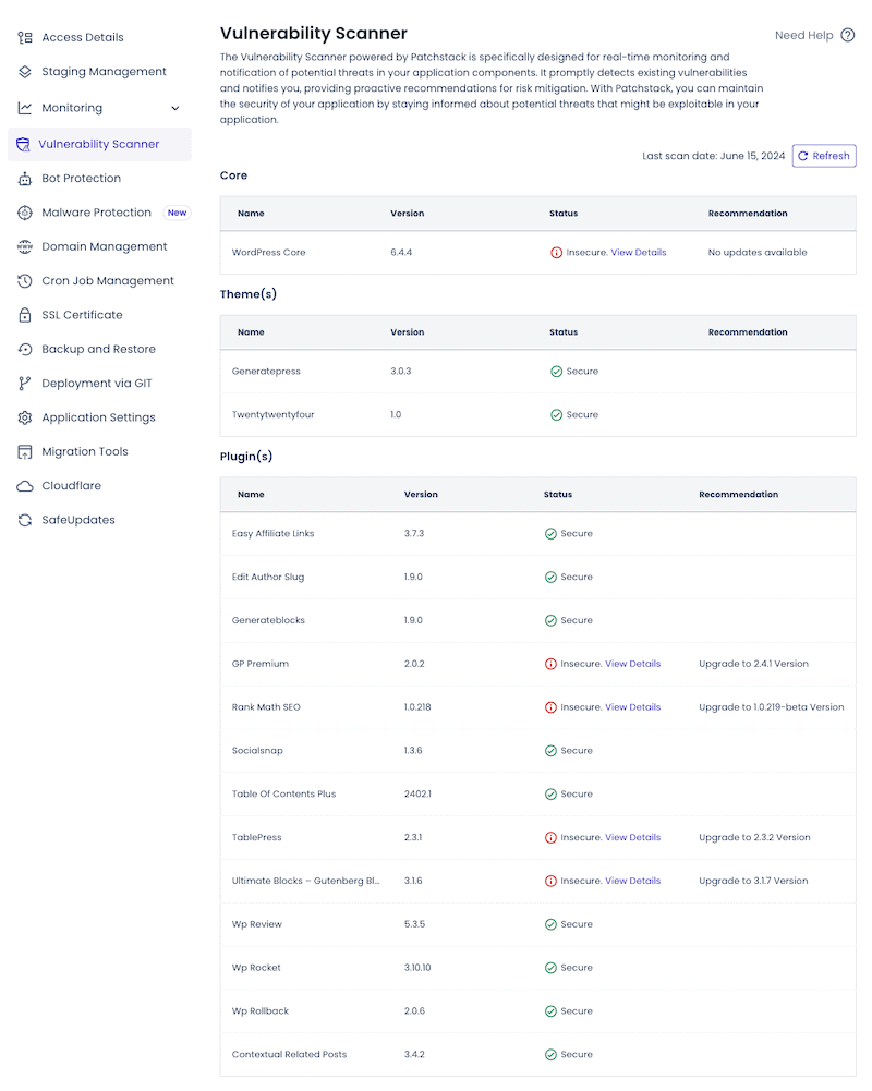 cloudways vulnerability scanner