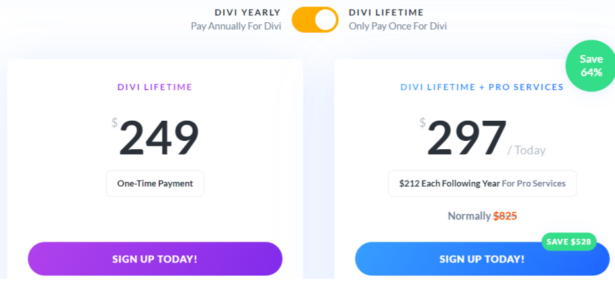 divi lifetime plans discount