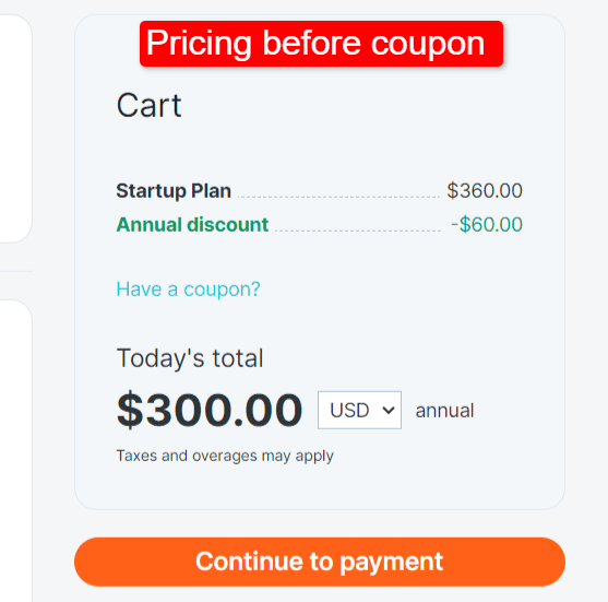 wp engine pricing before coupon code applied