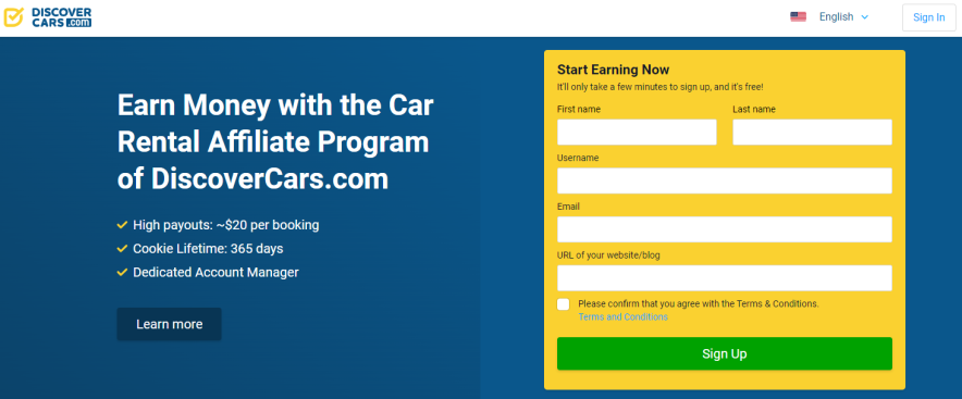 discover cars affiliate