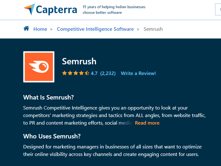 semrush capterra