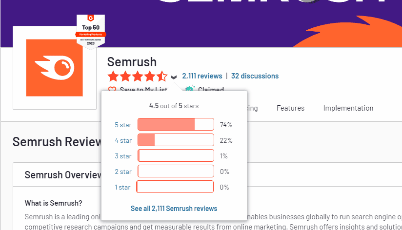 semrush g2