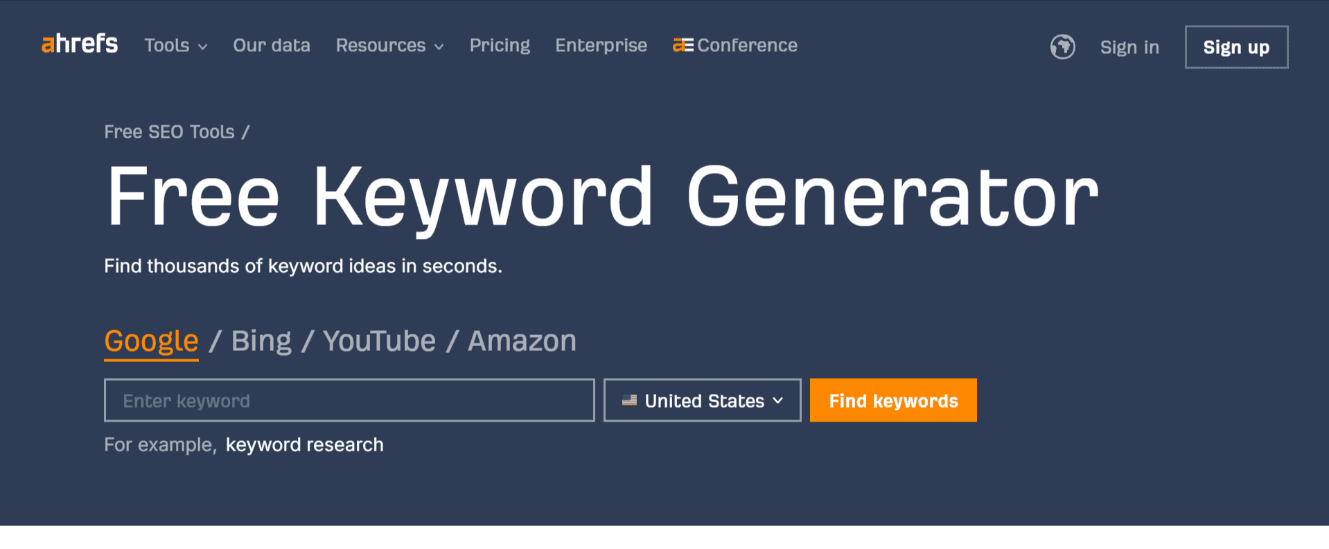 Ahrefs Keyword Generator