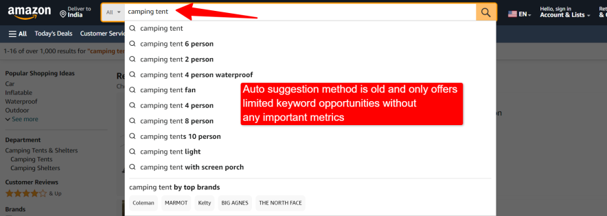 auto suggestion method for finding keyword opportunities has limitations