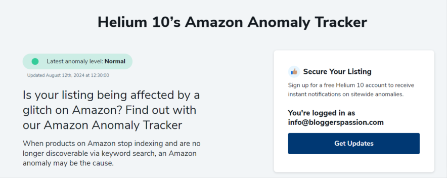 helium 10 amazon anomaly tracker is a great free tool in helium 10 which constantly monitor your products for indexing