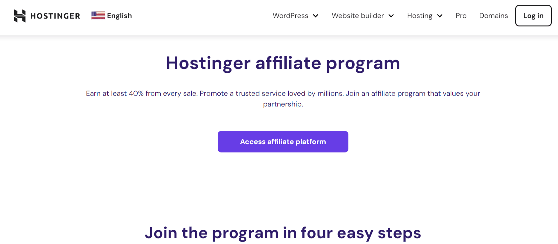 hostinger affiliate program