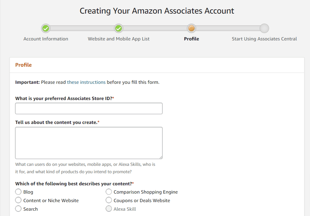 Amazon Associate Store ID