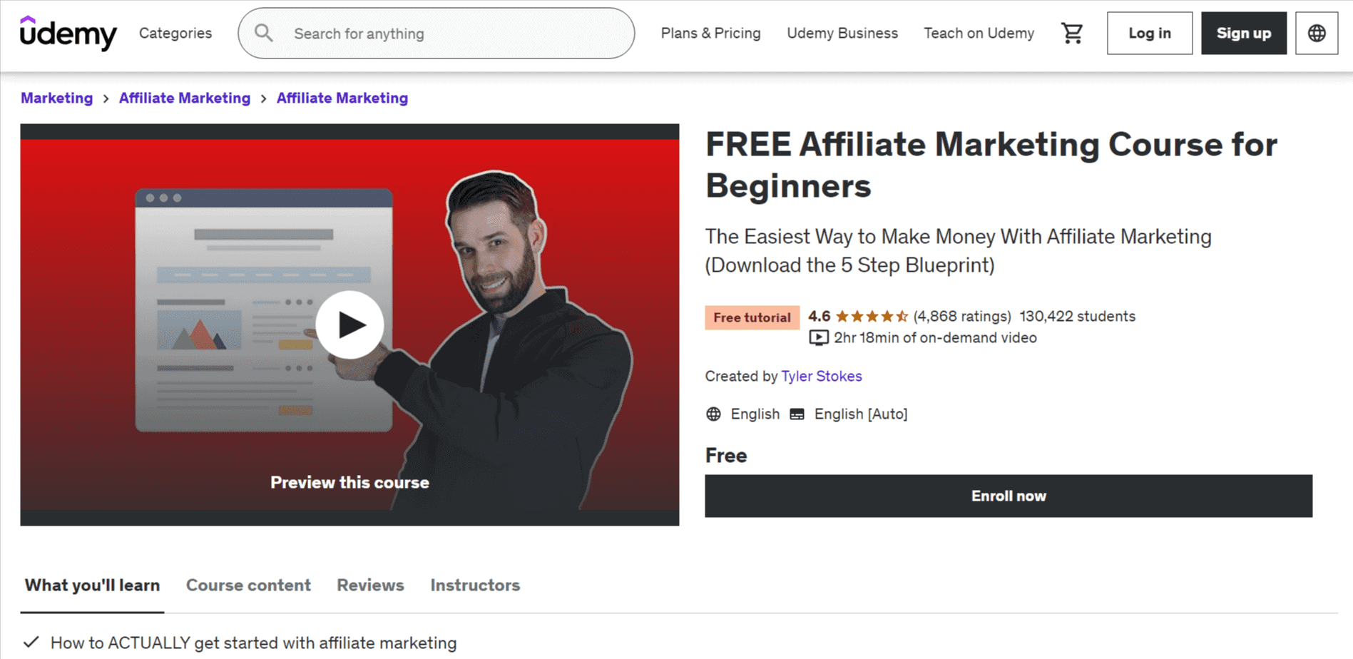 free affiliate marketing course